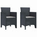 Scaun pentru Grădină 2 pcs Antracit Dimensiune: 53 x 49 x 85 cm - WALTI WALTI