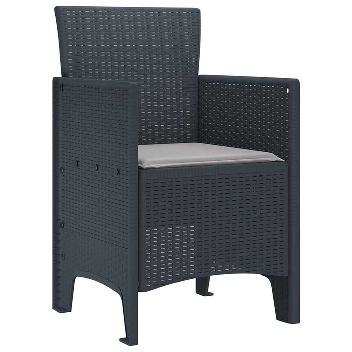 Scaun pentru Grădină 2 pcs Antracit Dimensiune: 53 x 49 x 85 cm - WALTI WALTI