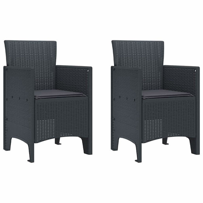Scaun pentru Grădină 2 pcs Antracit Dimensiune: 53 x 49 x 85 cm - WALTI WALTI