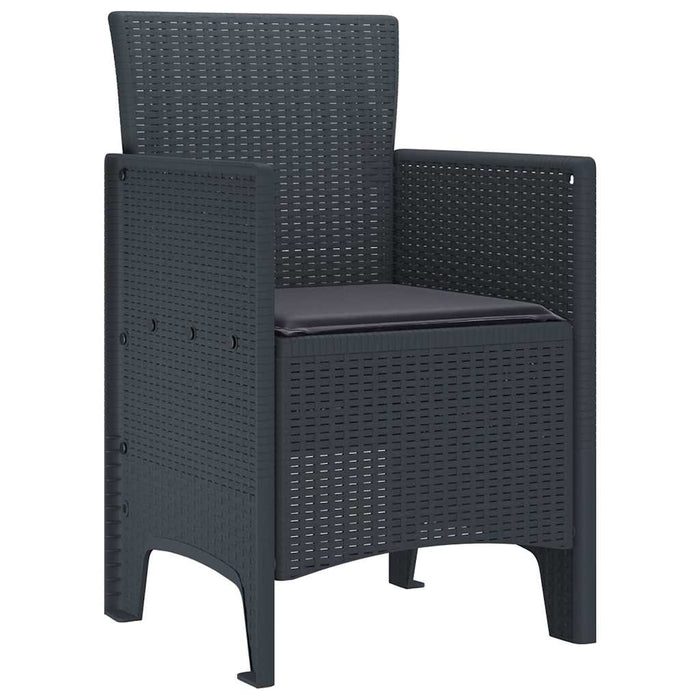 Scaun pentru Grădină 2 pcs Antracit Dimensiune: 53 x 49 x 85 cm - WALTI WALTI