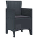 Scaun pentru Grădină 2 pcs Antracit Dimensiune: 53 x 49 x 85 cm - WALTI WALTI