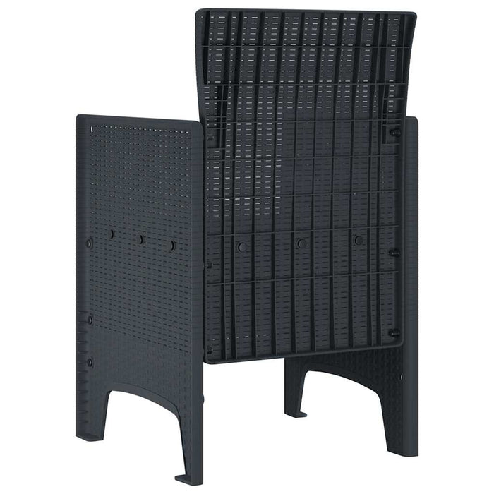 Scaun pentru Grădină 2 pcs Antracit Dimensiune: 53 x 49 x 85 cm - WALTI WALTI
