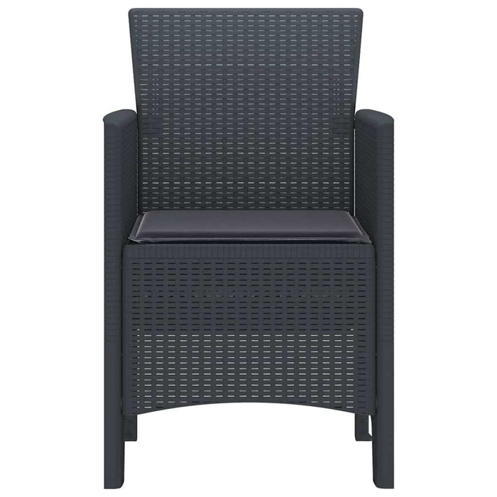 Scaun pentru Grădină 2 pcs Antracit Dimensiune: 53 x 49 x 85 cm - WALTI WALTI