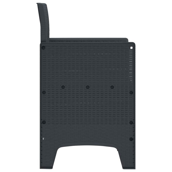 Scaun pentru Grădină 2 pcs Antracit Dimensiune: 53 x 49 x 85 cm - WALTI WALTI
