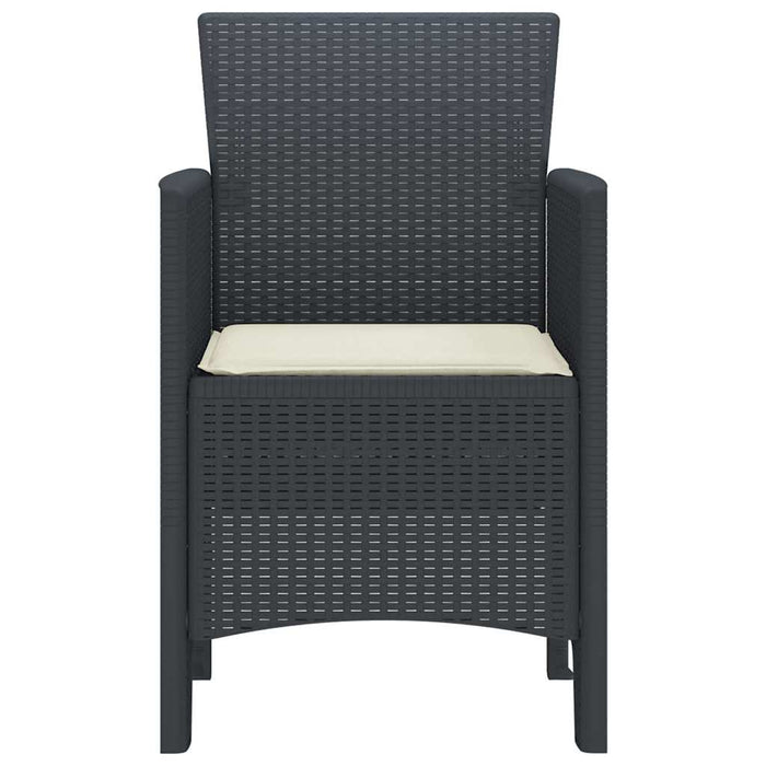 Scaun pentru Grădină 2 pcs Antracit Dimensiune: 53 x 49 x 85 cm - WALTI WALTI
