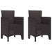 Scaun pentru Grădină 2 pcs Maro Dimensiune: 53 x 49 x 85 cm PP - WALTI WALTI