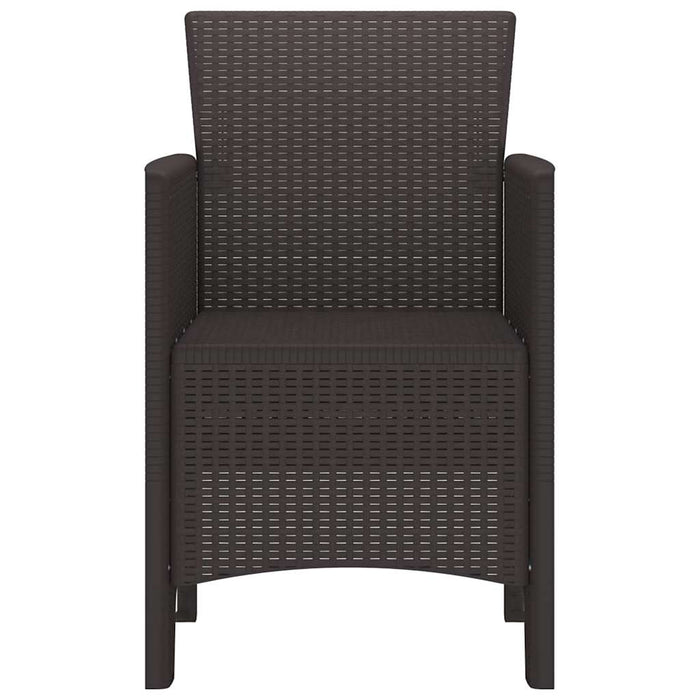 Scaun pentru Grădină 2 pcs Maro Dimensiune: 53 x 49 x 85 cm PP - WALTI WALTI