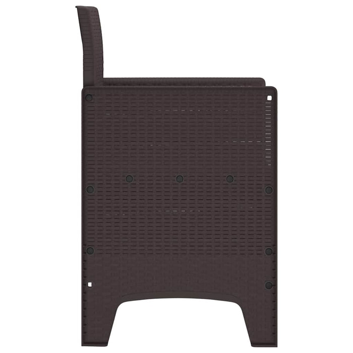 Scaun pentru Grădină 2 pcs Maro Dimensiune: 53 x 49 x 85 cm PP - WALTI WALTI