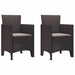 Scaun pentru Grădină 2 pcs Maro Dimensiune: 53 x 49 x 85 cm PP - WALTI WALTI