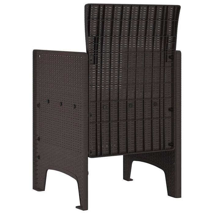Scaun pentru Grădină 2 pcs Maro Dimensiune: 53 x 49 x 85 cm PP - WALTI WALTI
