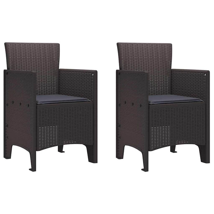 Scaun pentru Grădină 2 pcs Maro Dimensiune: 53 x 49 x 85 cm PP - WALTI WALTI