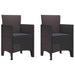 Scaun pentru Grădină 2 pcs Maro Dimensiune: 53 x 49 x 85 cm PP - WALTI WALTI