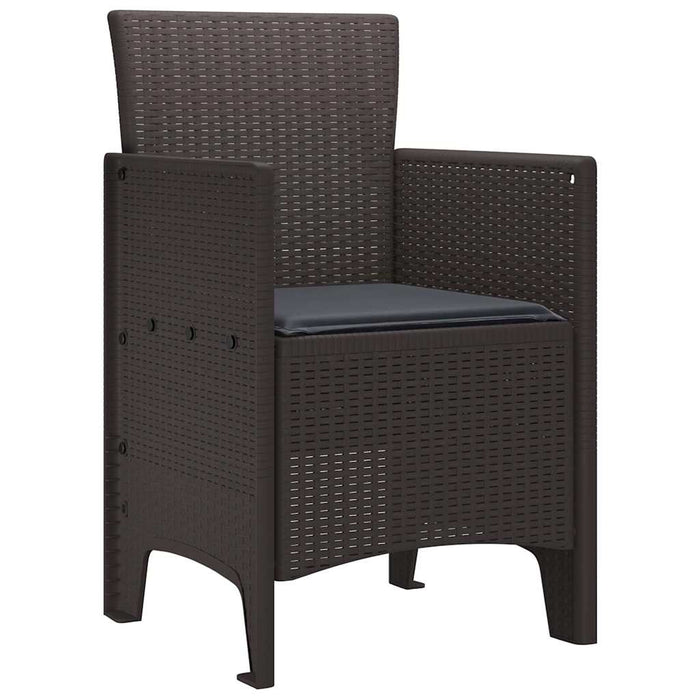 Scaun pentru Grădină 2 pcs Maro Dimensiune: 53 x 49 x 85 cm PP - WALTI WALTI
