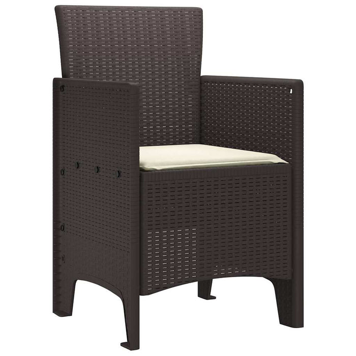 Scaun pentru Grădină 2 pcs Maro Dimensiune: 53 x 49 x 85 cm PP - WALTI WALTI