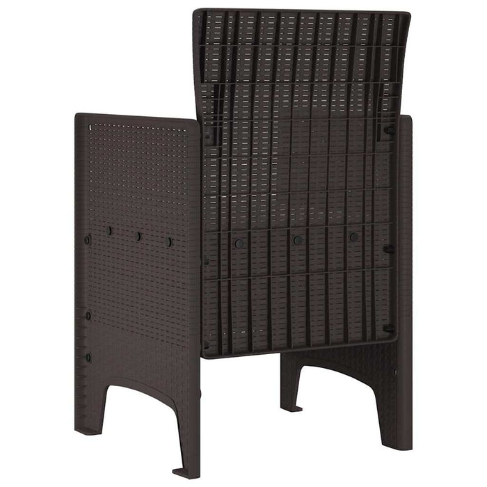 Scaun pentru Grădină 2 pcs Maro Dimensiune: 53 x 49 x 85 cm PP - WALTI WALTI