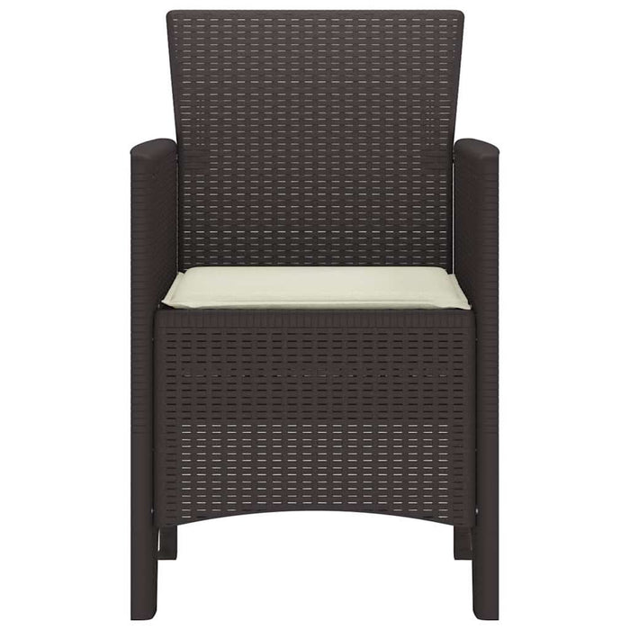 Scaun pentru Grădină 2 pcs Maro Dimensiune: 53 x 49 x 85 cm PP - WALTI WALTI