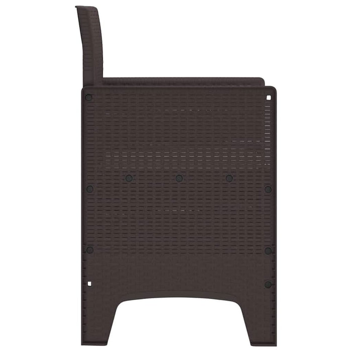 Scaun pentru Grădină 2 pcs Maro Dimensiune: 53 x 49 x 85 cm PP - WALTI WALTI
