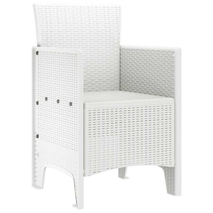 Scaun pentru Grădină 2 pcs Alb Dimensiune: 53 x 49 x 85 cm PP - WALTI WALTI