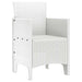 Scaun pentru Grădină 2 pcs Alb Dimensiune: 53 x 49 x 85 cm PP - WALTI WALTI