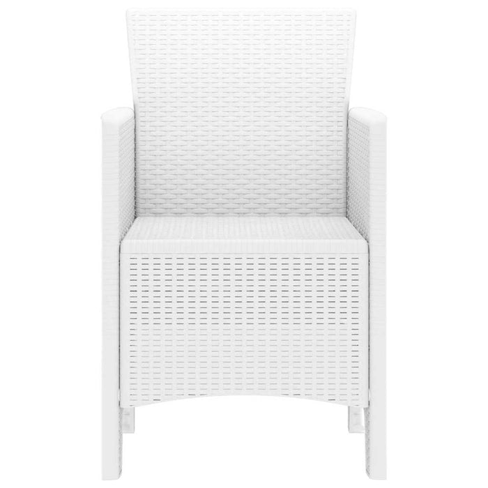 Scaun pentru Grădină 2 pcs Alb Dimensiune: 53 x 49 x 85 cm PP - WALTI WALTI