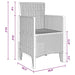 Scaun pentru Grădină 2 pcs Alb Dimensiune: 53 x 49 x 85 cm PP - WALTI WALTI