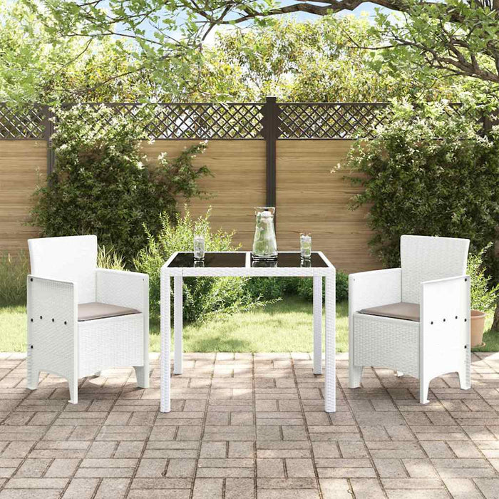 Scaun pentru Grădină 2 pcs Alb Dimensiune: 53 x 49 x 85 cm PP - WALTI WALTI