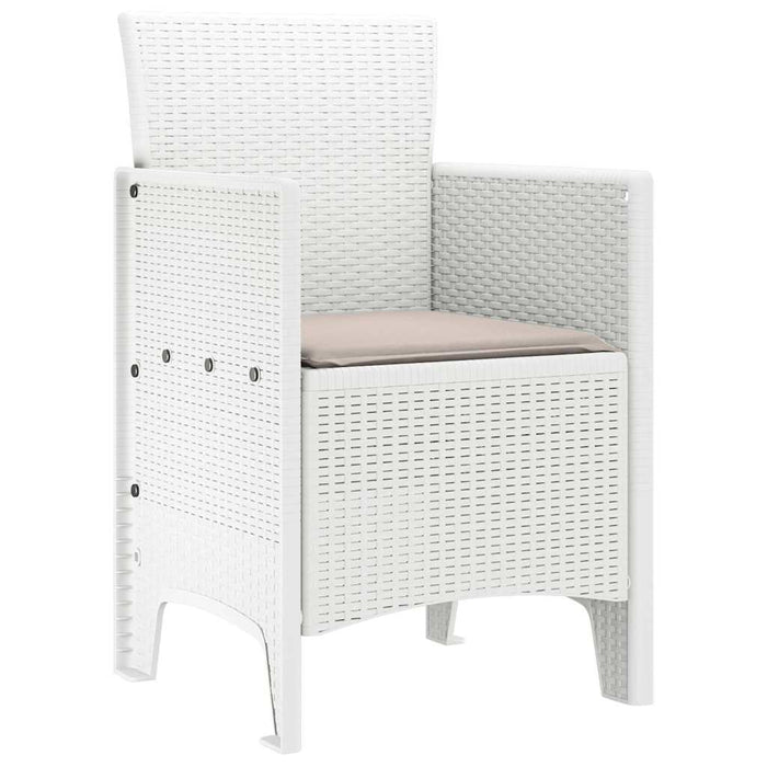 Scaun pentru Grădină 2 pcs Alb Dimensiune: 53 x 49 x 85 cm PP - WALTI WALTI