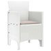 Scaun pentru Grădină 2 pcs Alb Dimensiune: 53 x 49 x 85 cm PP - WALTI WALTI