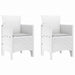 Scaun pentru Grădină 2 pcs Alb Dimensiune: 53 x 49 x 85 cm PP - WALTI WALTI
