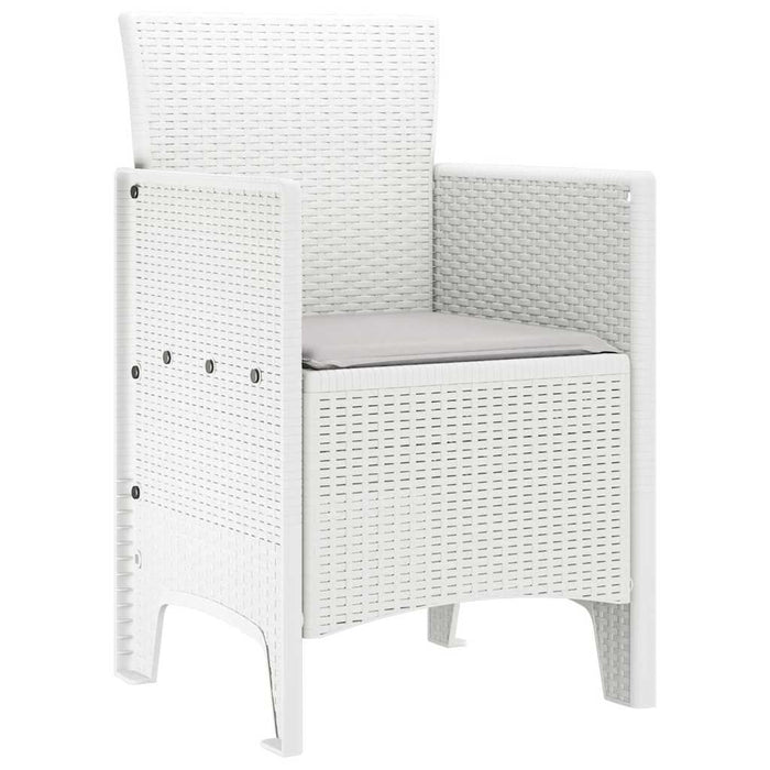 Scaun pentru Grădină 2 pcs Alb Dimensiune: 53 x 49 x 85 cm PP - WALTI WALTI