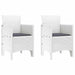 Scaun pentru Grădină 2 pcs Alb Dimensiune: 53 x 49 x 85 cm PP - WALTI WALTI