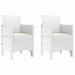 Scaun pentru Grădină 2 pcs Alb Dimensiune: 53 x 49 x 85 cm PP - WALTI WALTI