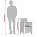 Scaun pentru Grădină 2 pcs Gri deschis - WALTI WALTI