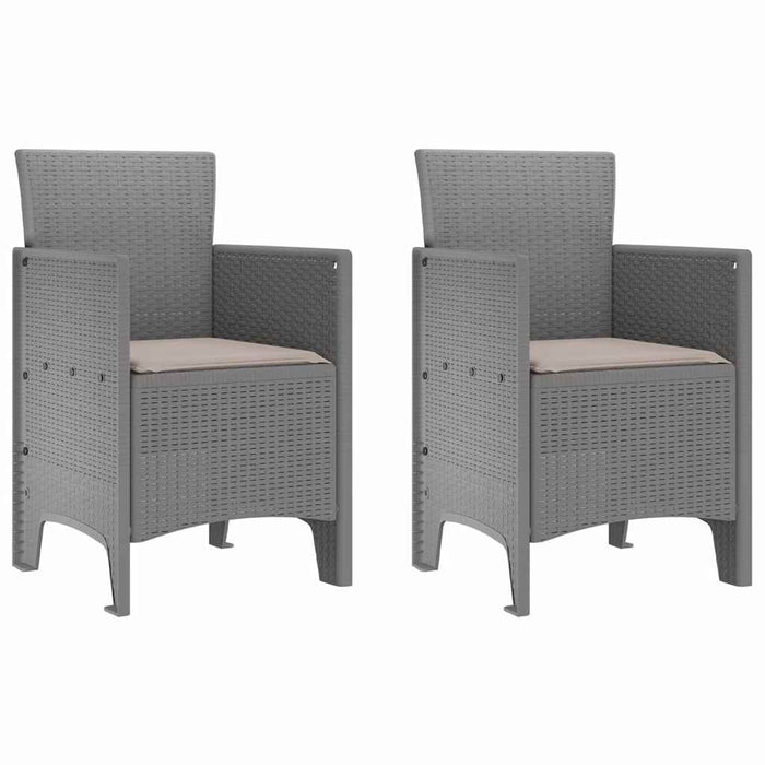 Scaun pentru Grădină 2 pcs Gri deschis - WALTI WALTI