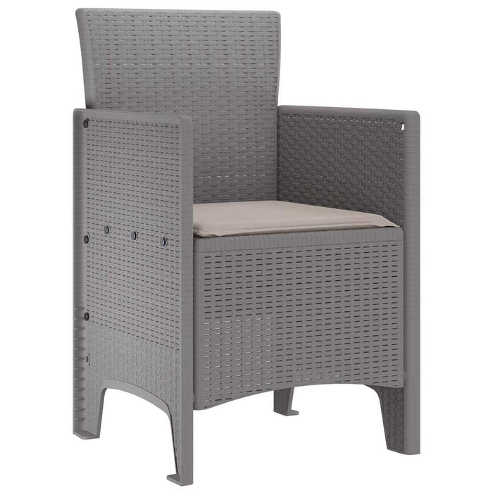 Scaun pentru Grădină 2 pcs Gri deschis - WALTI WALTI