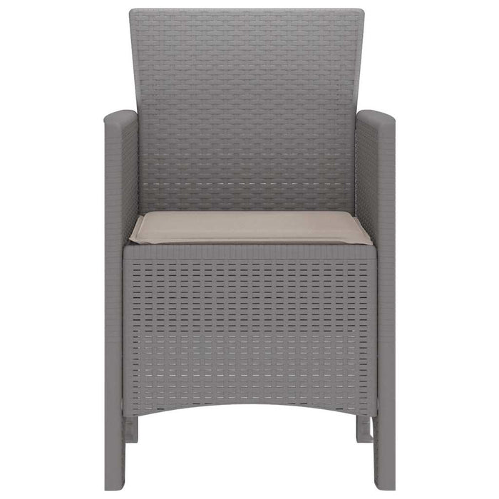 Scaun pentru Grădină 2 pcs Gri deschis - WALTI WALTI