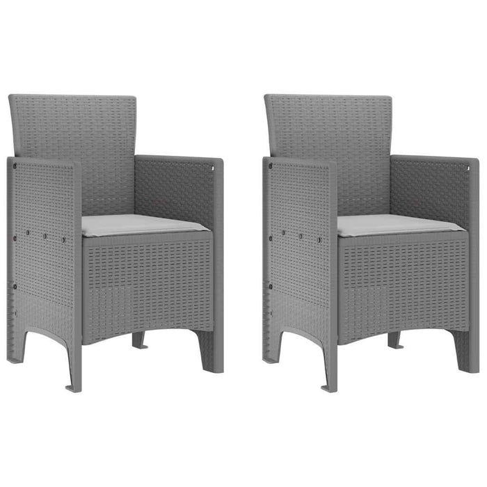 Scaun pentru Grădină 2 pcs Gri deschis - WALTI WALTI