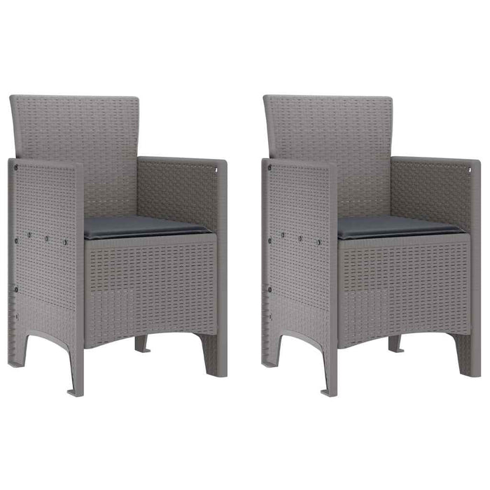 Scaun pentru Grădină 2 pcs Gri deschis - WALTI WALTI