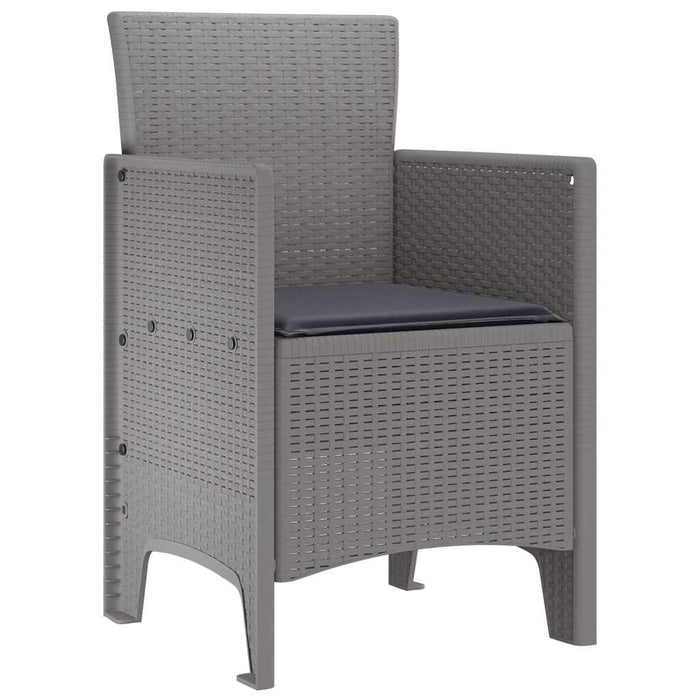 Scaun pentru Grădină 2 pcs Gri deschis - WALTI WALTI