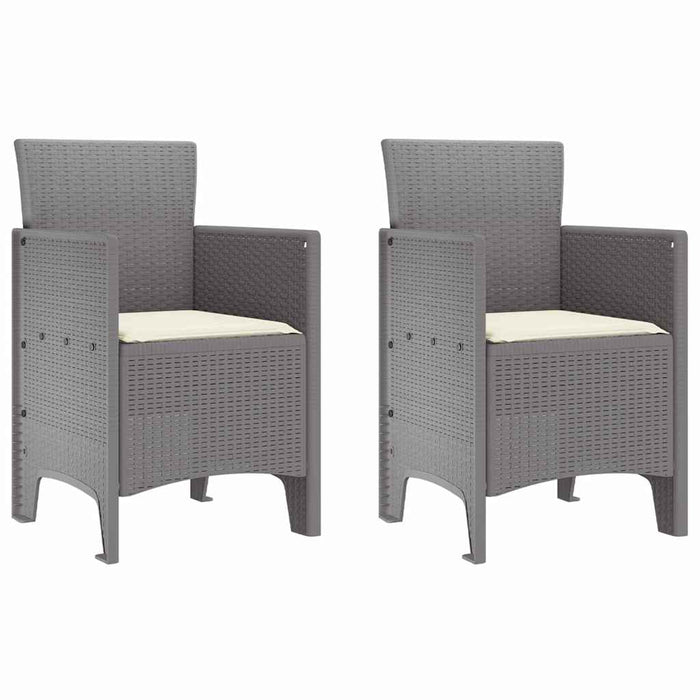 Scaun pentru Grădină 2 pcs Gri deschis - WALTI WALTI