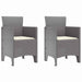 Scaun pentru Grădină 2 pcs Gri deschis - WALTI WALTI