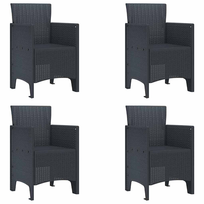 Scaun pentru Grădină 4 pcs Antracit Dimensiune: 53 x 49 x 85 cm - WALTI WALTI