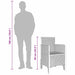 Scaun pentru Grădină 4 pcs Antracit Dimensiune: 53 x 49 x 85 cm - WALTI WALTI