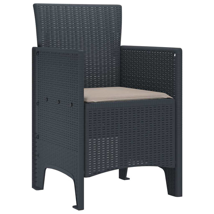 Scaun pentru Grădină 4 pcs Antracit Dimensiune: 53 x 49 x 85 cm - WALTI WALTI