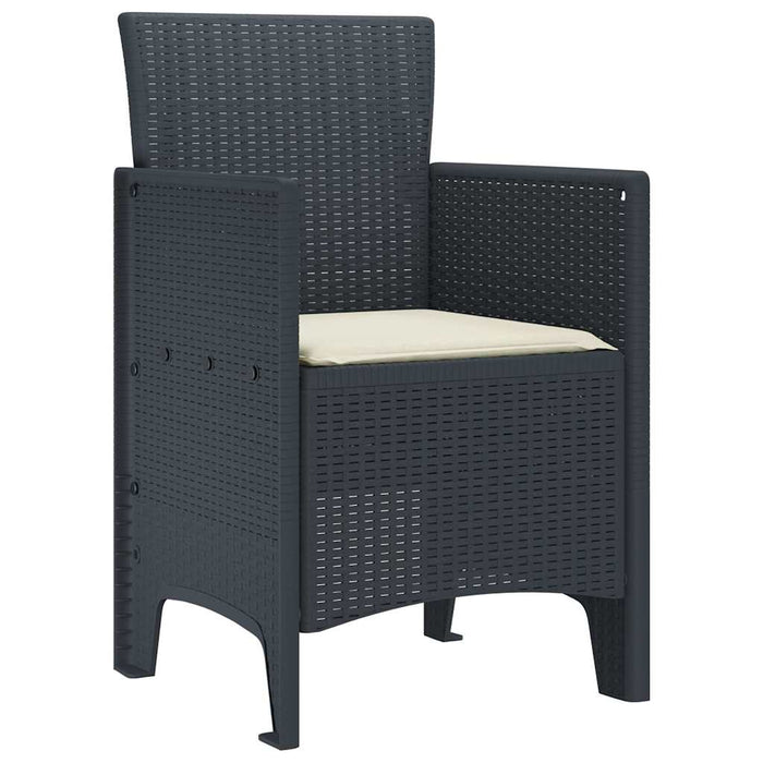 Scaun pentru Grădină 4 pcs Antracit Dimensiune: 53 x 49 x 85 cm - WALTI WALTI