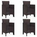 Scaun pentru Grădină 4 pcs Maro Dimensiune: 53 x 49 x 85 cm PP - WALTI WALTI