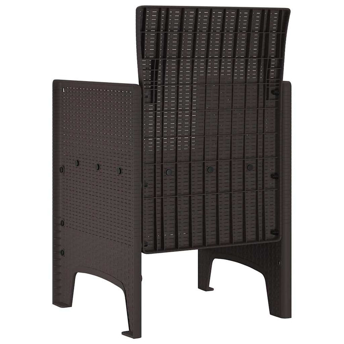 Scaun pentru Grădină 4 pcs Maro Dimensiune: 53 x 49 x 85 cm PP - WALTI WALTI
