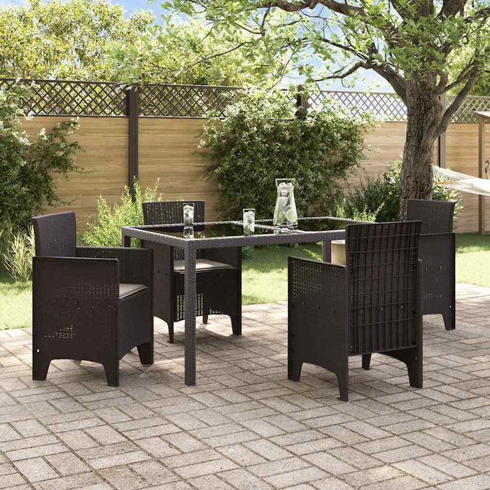Scaun pentru Grădină 4 pcs Maro Dimensiune: 53 x 49 x 85 cm PP - WALTI WALTI