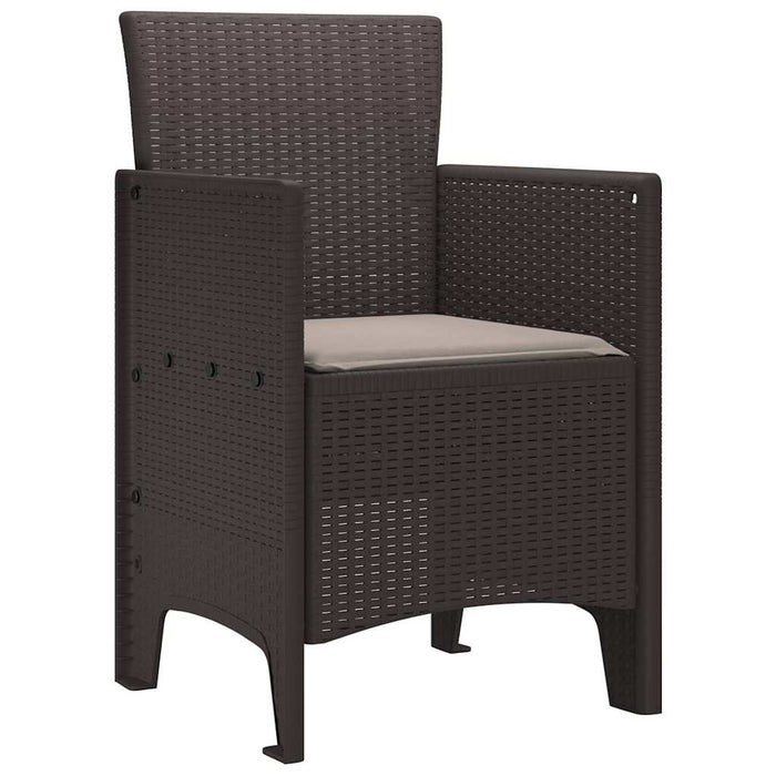 Scaun pentru Grădină 4 pcs Maro Dimensiune: 53 x 49 x 85 cm PP - WALTI WALTI