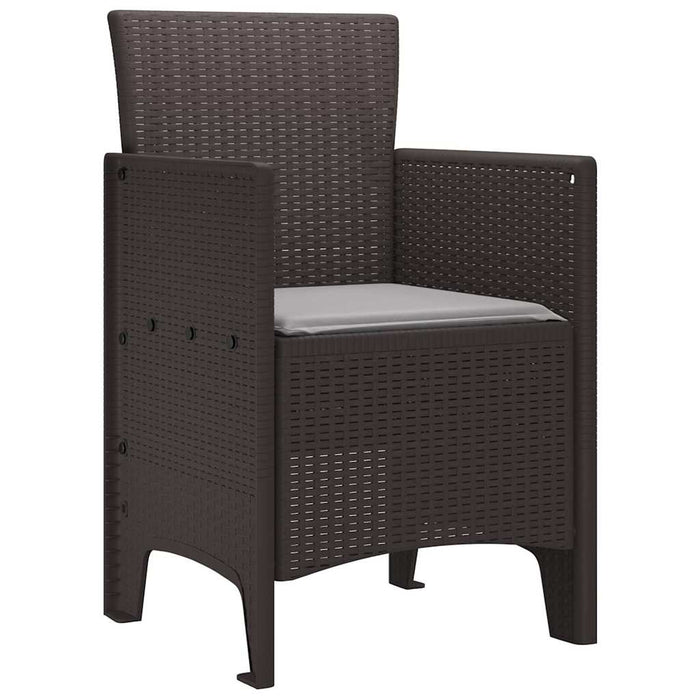 Scaun pentru Grădină 4 pcs Maro Dimensiune: 53 x 49 x 85 cm PP - WALTI WALTI